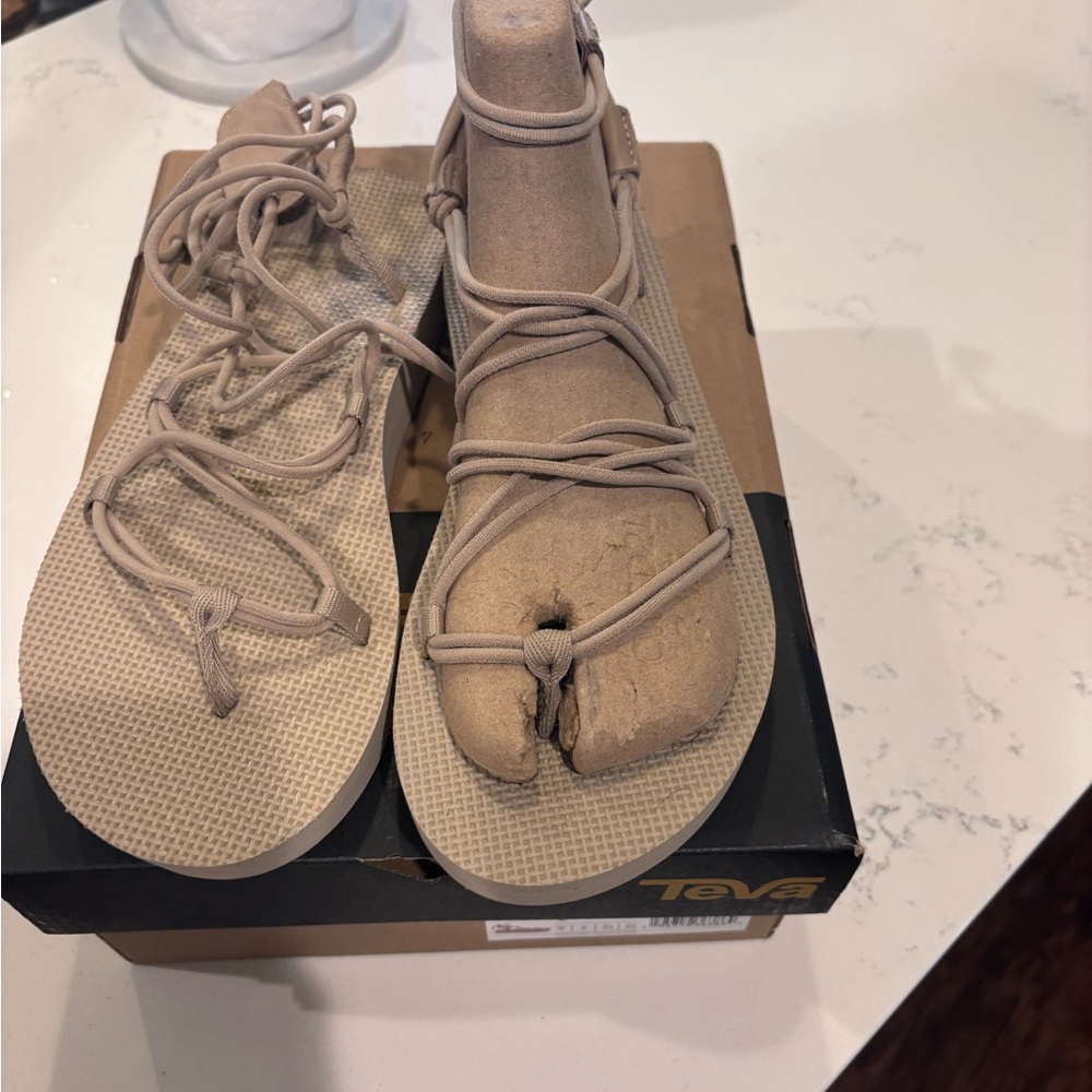 Teva Women's Beige Lace-Up Sandals
